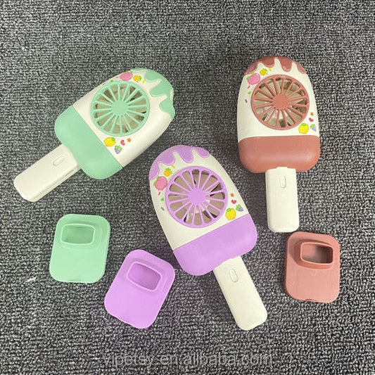 3 Speed Rechargeable Ice Cream Mini Hand Fan