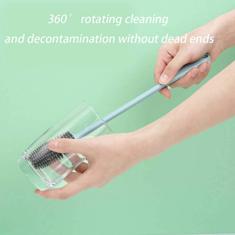 Silicone Bottle Cleaning Brush with Long Handle