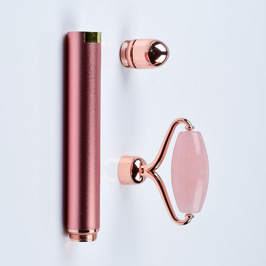 2-in-1 Electric Jade Facial Roller & Vibrating Massager