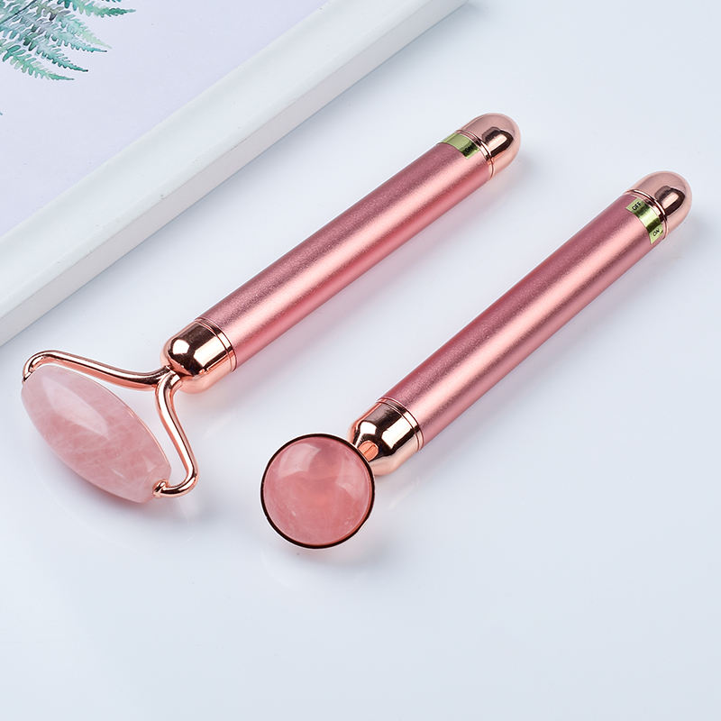 2-in-1 Electric Jade Facial Roller & Vibrating Massager