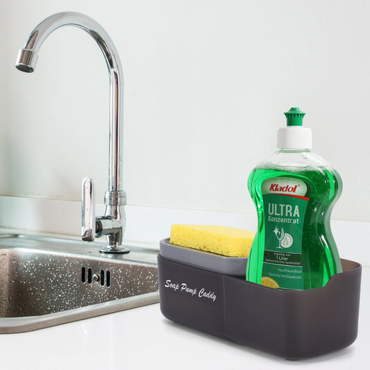 2-in-1 Soap Pump Dispenser with Sink Caddy Organizer