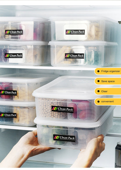 6 Grid Fridge Organizer Vegetable & Fruit Storage Box
