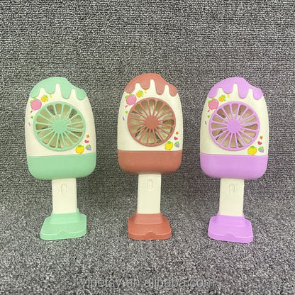 3 Speed Rechargeable Ice Cream Mini Hand Fan