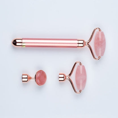 2-in-1 Electric Jade Facial Roller & Vibrating Massager