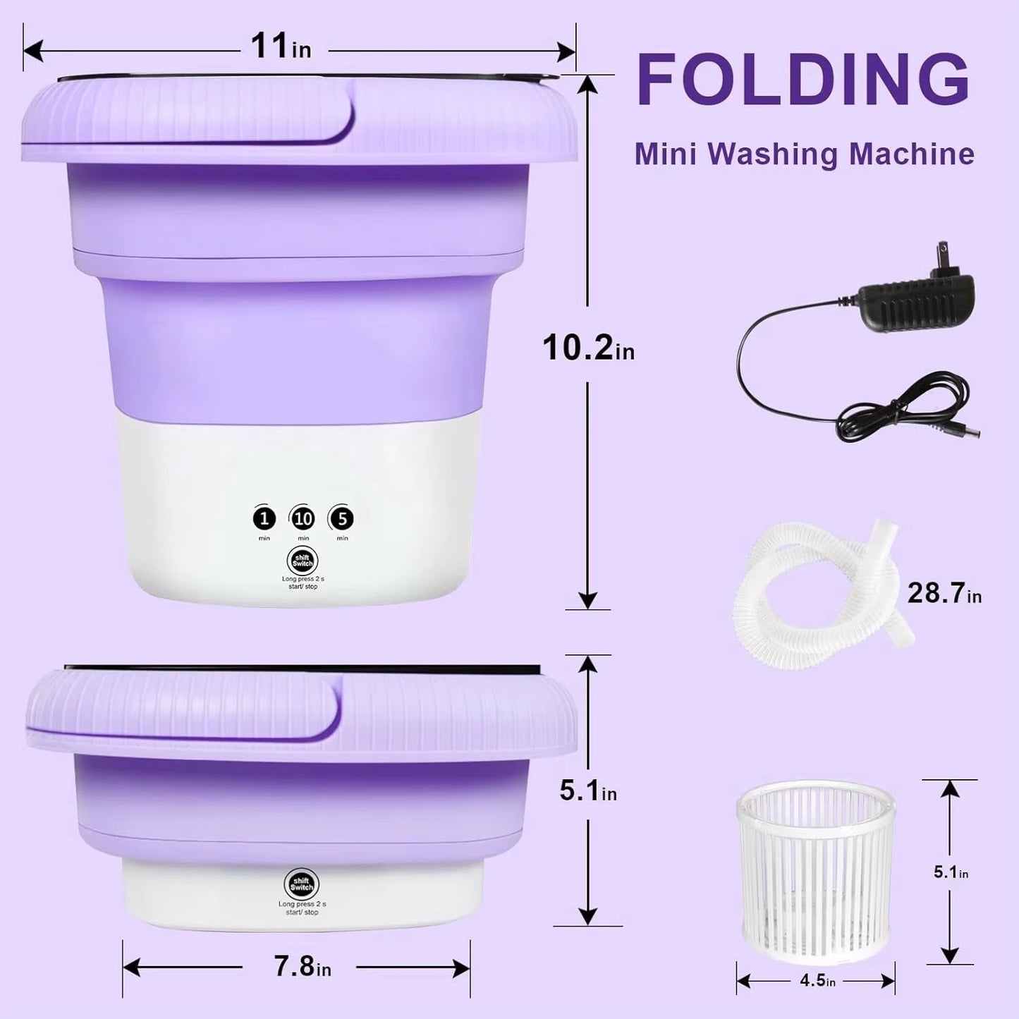 Mini Foldable Washing Machine